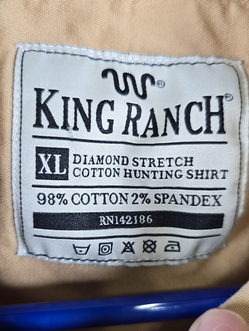 King Ranch Two-Tone Western Diamond Stretch Cottpn Hunting Shirt Size XL - Picture 3 of 10